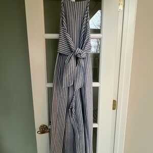 Striped Blue and White Jumpsuit